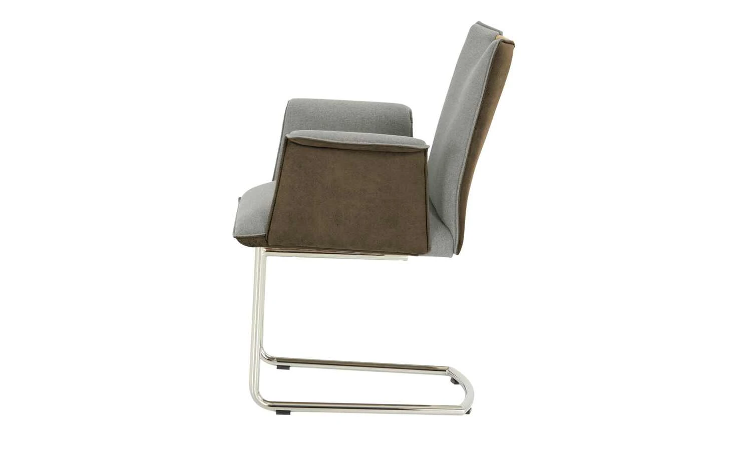 Wohnwert Polsterstuhl mit Armlehne Scandio | Steel (Hellgrau) / Dunkelbraun – Bild 9