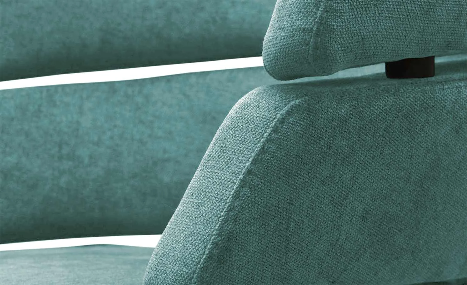 JOOP! Polster-Drehsessel Curves | Petrol Drehstuhl – Bild 3