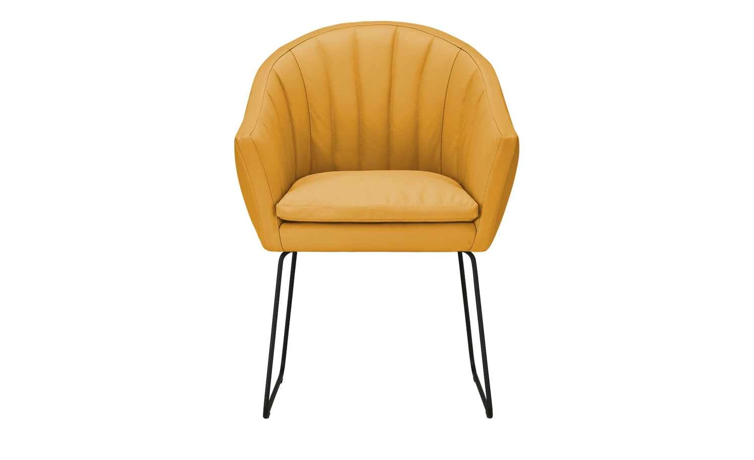 Berger & Rath Kufenstuhl Leder Lanx | Mustard (Senfgelb) – Bild 2