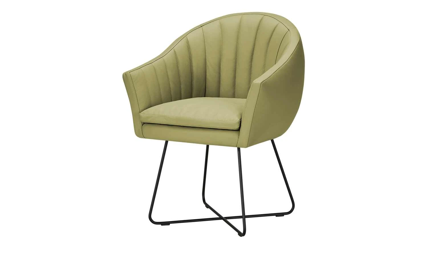 Berger & Rath Kufenstuhl Leder Lanx | Hellgrün