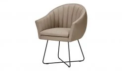 Berger & Rath Kufenstuhl Leder Lanx | Dunkelbeige