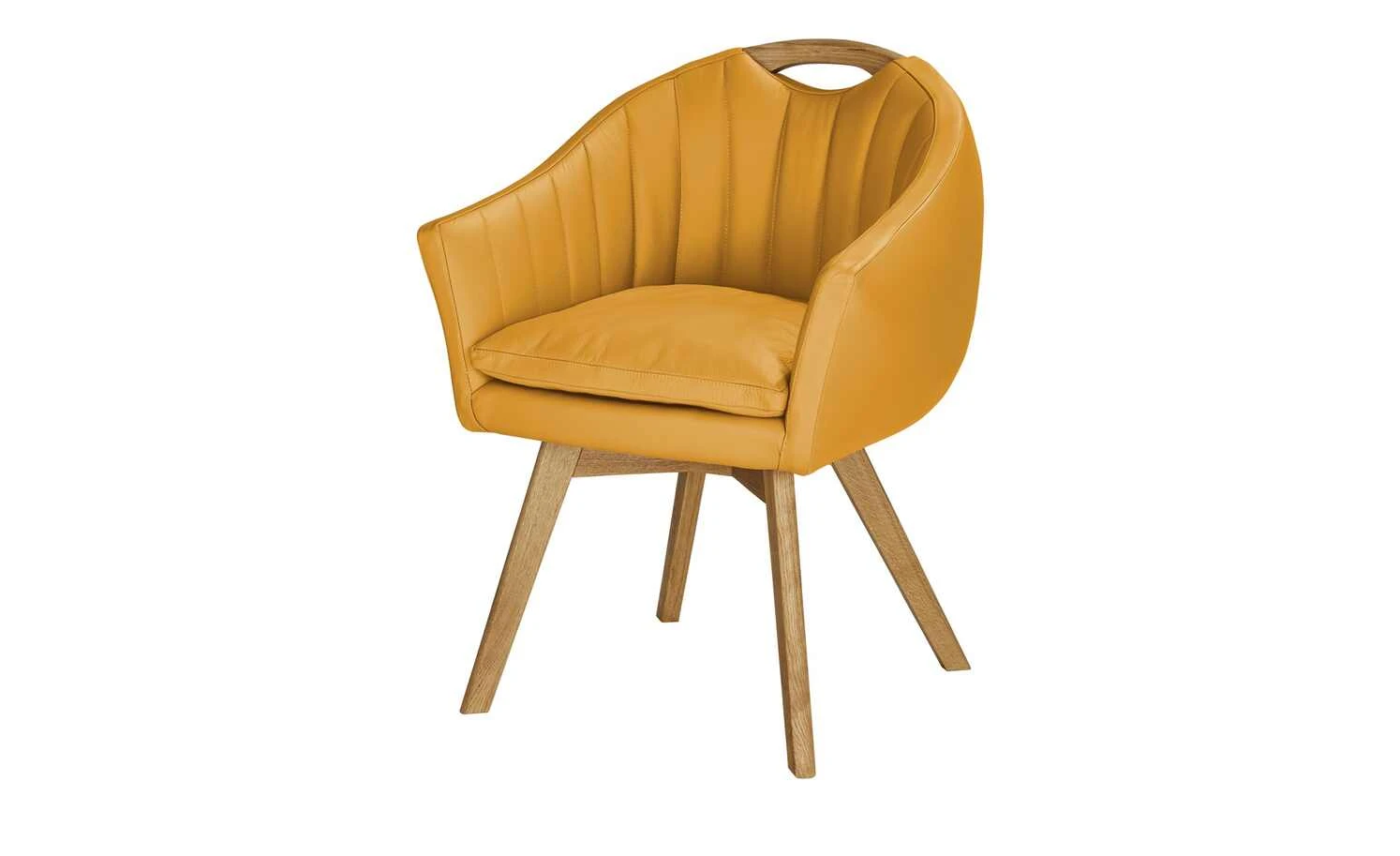 Berger & Rath Polsterstuhl mit Armlehne Lanx | Mustard (Senfgelb)