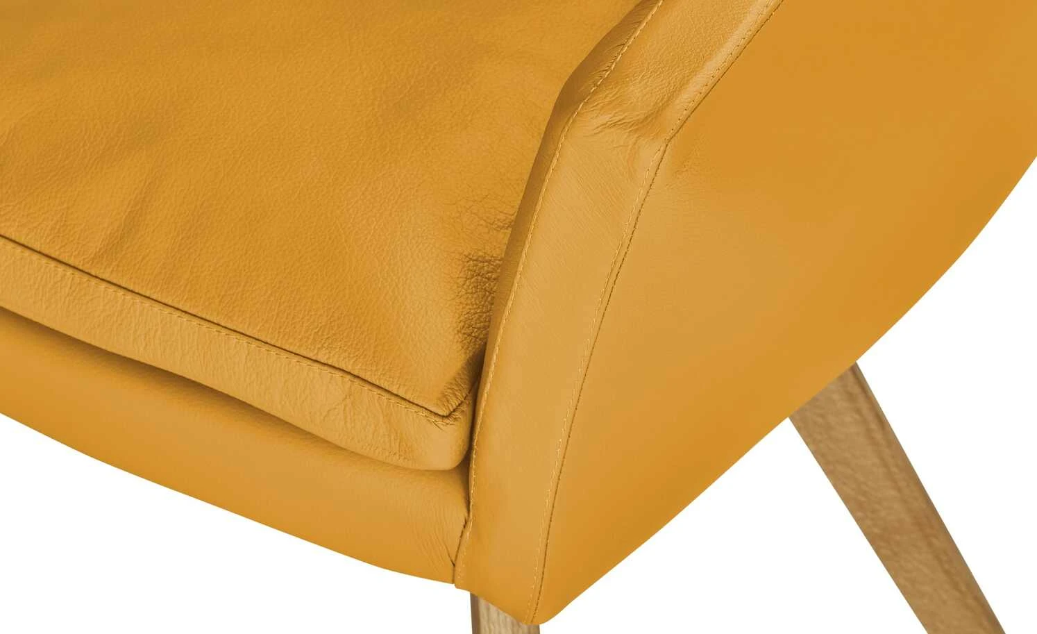 Berger & Rath Polsterstuhl mit Armlehne Lanx | Mustard (Senfgelb) – Bild 6