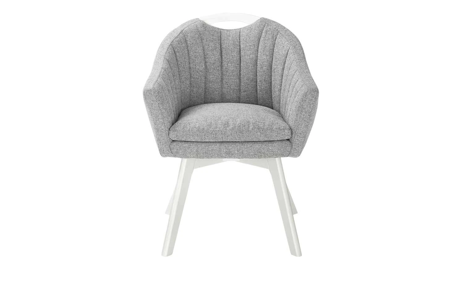Berger & Rath Polsterstuhl mit Armlehne Lanx | Grau Cremeweiß – Bild 6