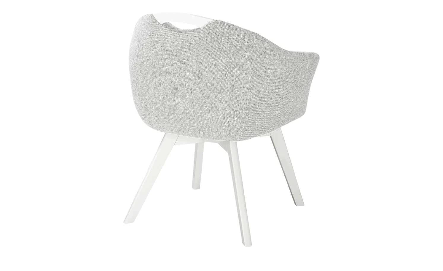 Berger & Rath Polsterstuhl mit Armlehne Lanx | Silver (Hellgrau) Cremeweiß – Bild 2