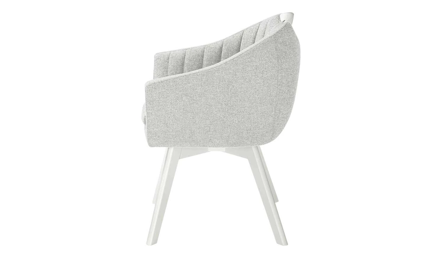 Berger & Rath Polsterstuhl mit Armlehne Lanx | Silver (Hellgrau) Cremeweiß – Bild 7