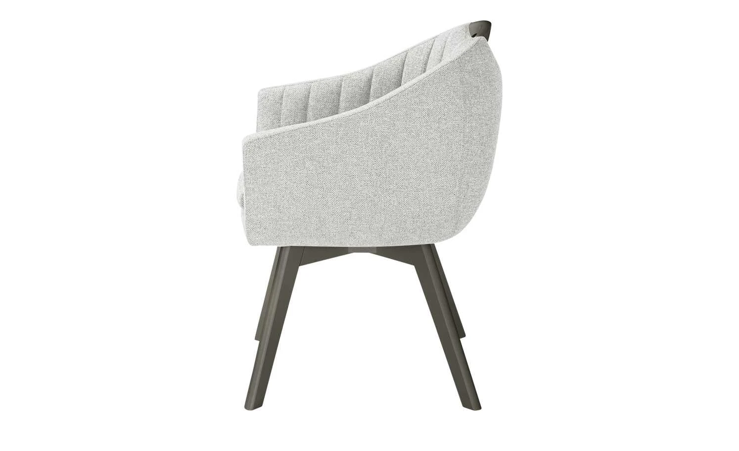 Berger & Rath Polsterstuhl mit Armlehne Lanx | Silver (Hellgrau) Londra (Hellgrau) – Bild 4