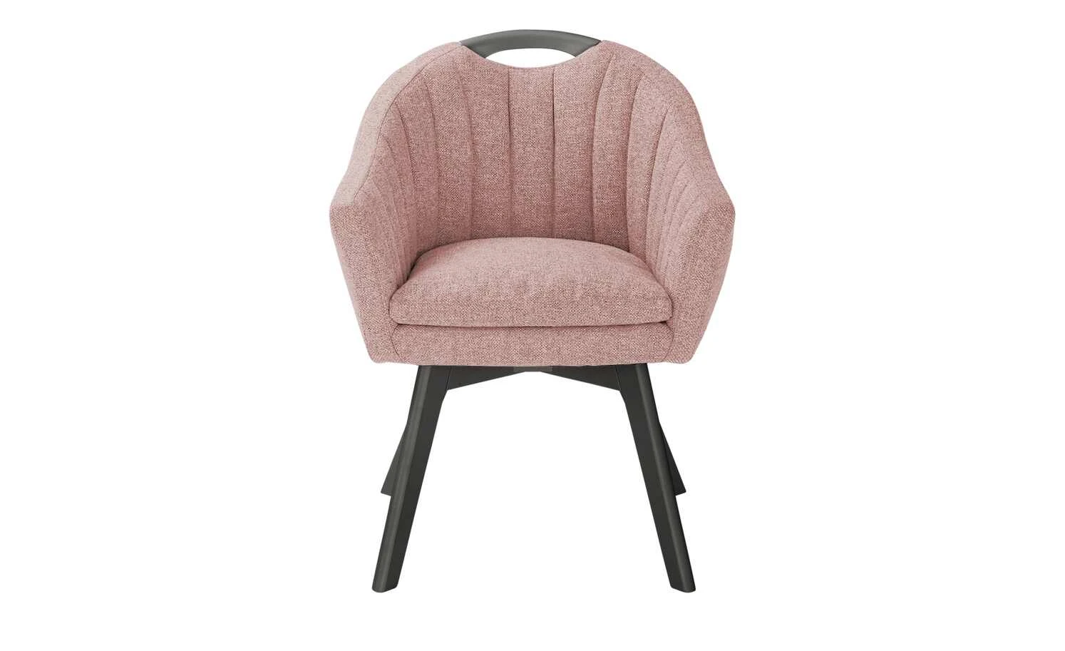 Berger & Rath Polsterstuhl mit Armlehne Lanx | Salmon (Rot) Anthrazit – Bild 2