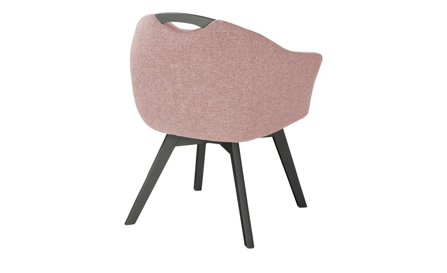 Berger & Rath Polsterstuhl mit Armlehne Lanx | Salmon (Rot) Anthrazit – Bild 3