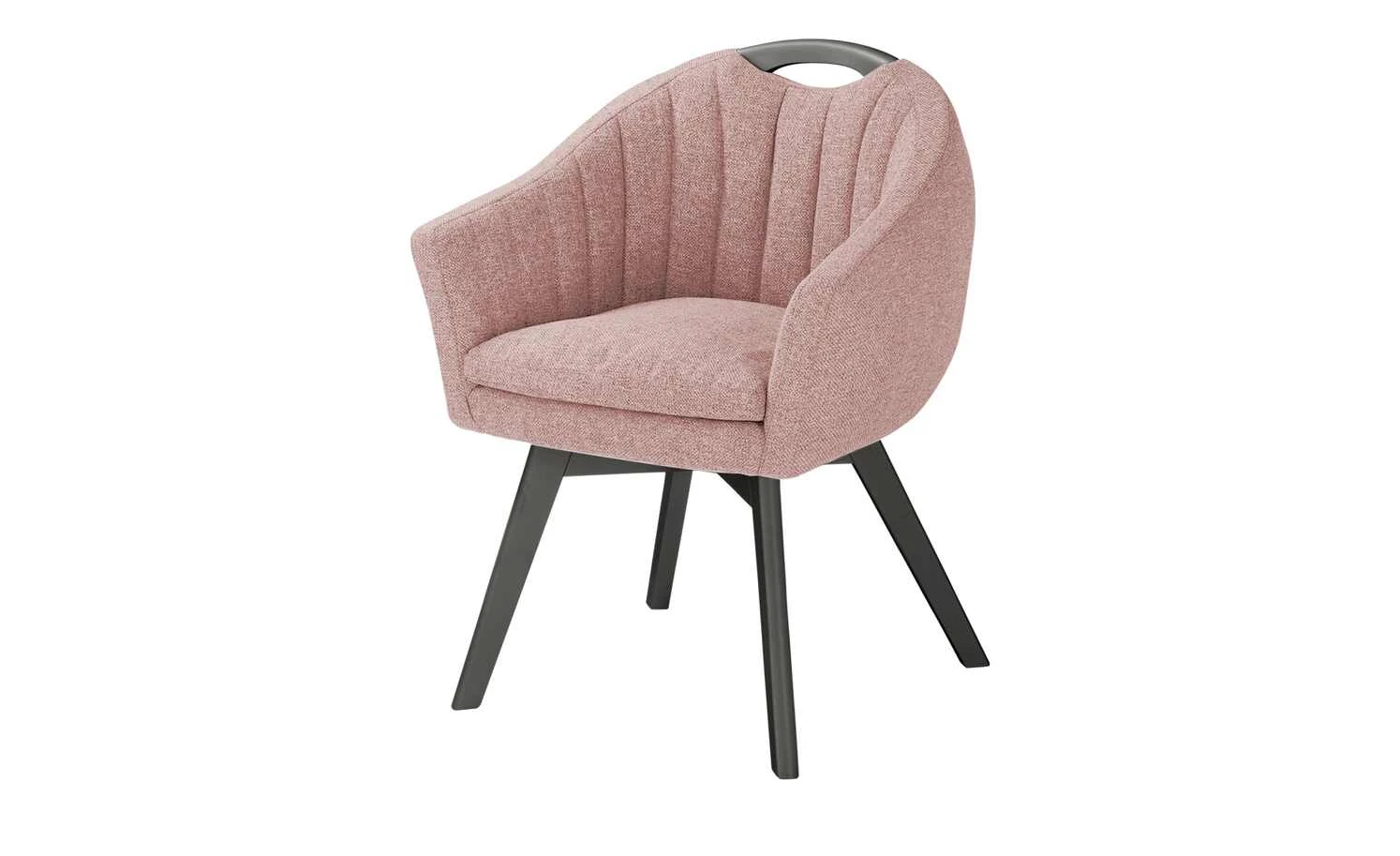 Berger & Rath Polsterstuhl mit Armlehne Lanx | Salmon (Rot) Anthrazit