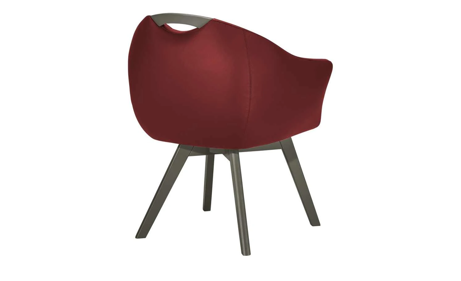 Berger & Rath Polsterstuhl mit Armlehne Lanx | Rostrot Londra (Hellgrau) – Bild 2