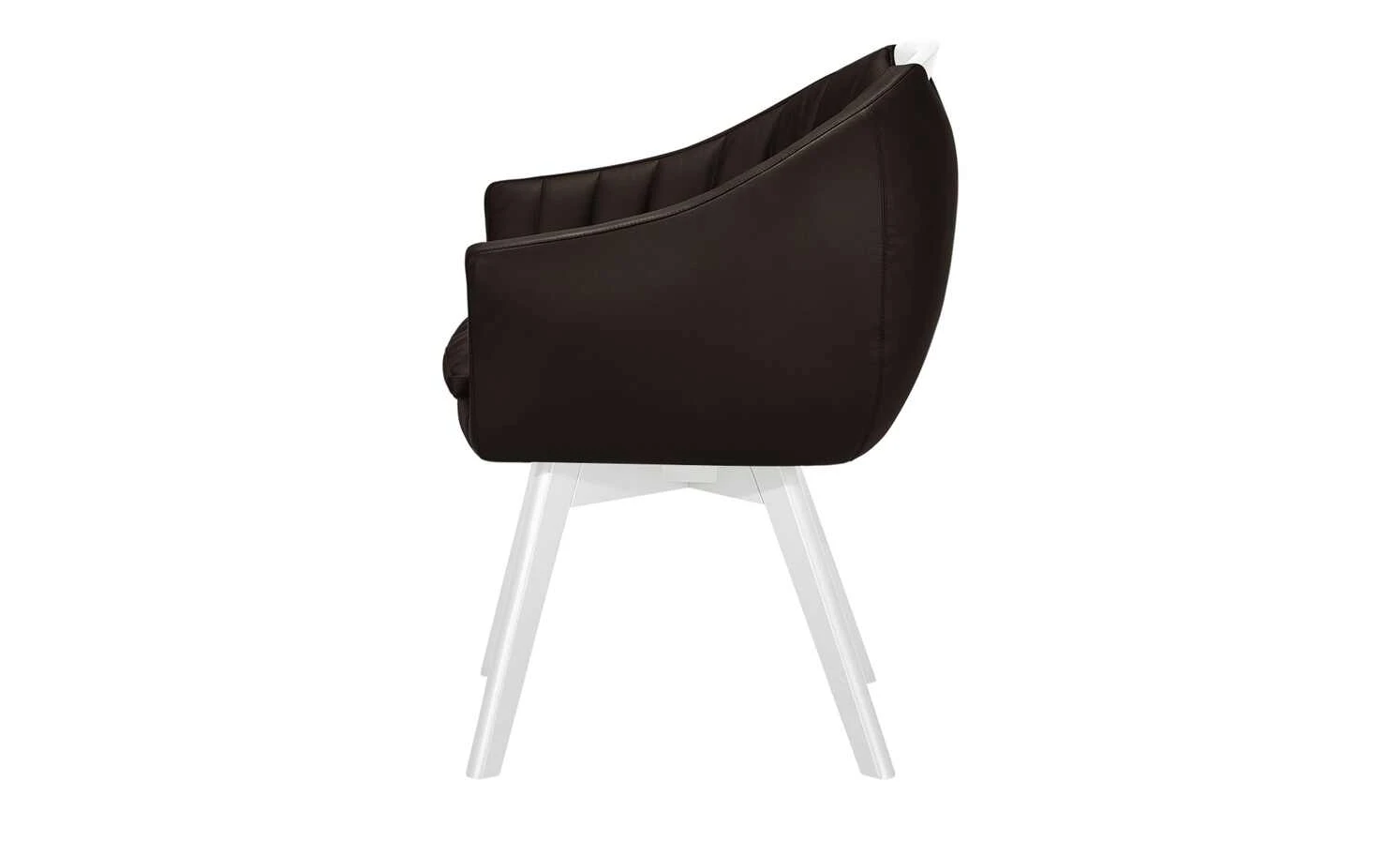 Berger & Rath Polsterstuhl mit Armlehne Lanx | Moor (Braun) Cremeweiß – Bild 2