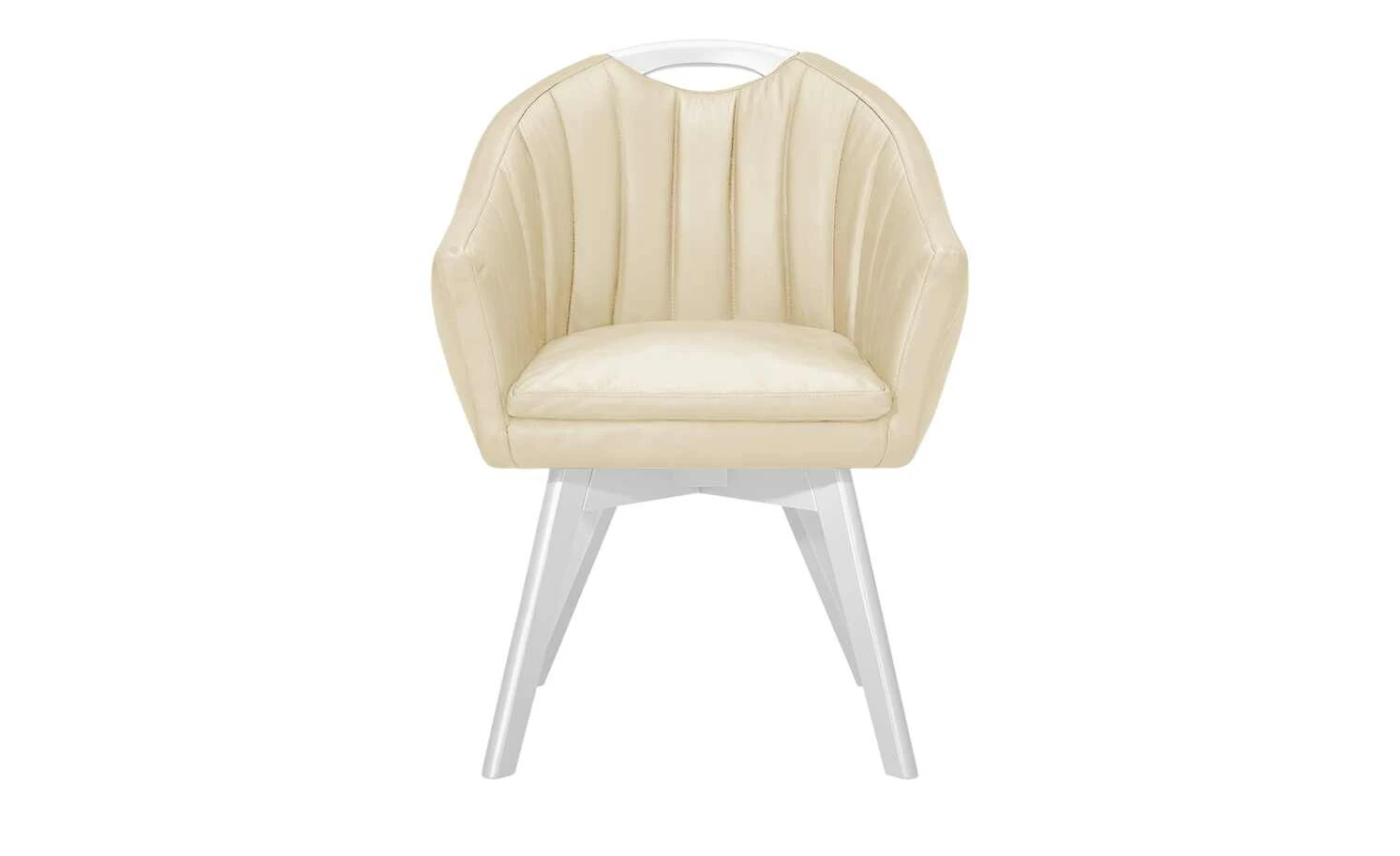 Berger & Rath Polsterstuhl mit Armlehne Lanx | Kreide (Creme) Cremeweiß – Bild 2