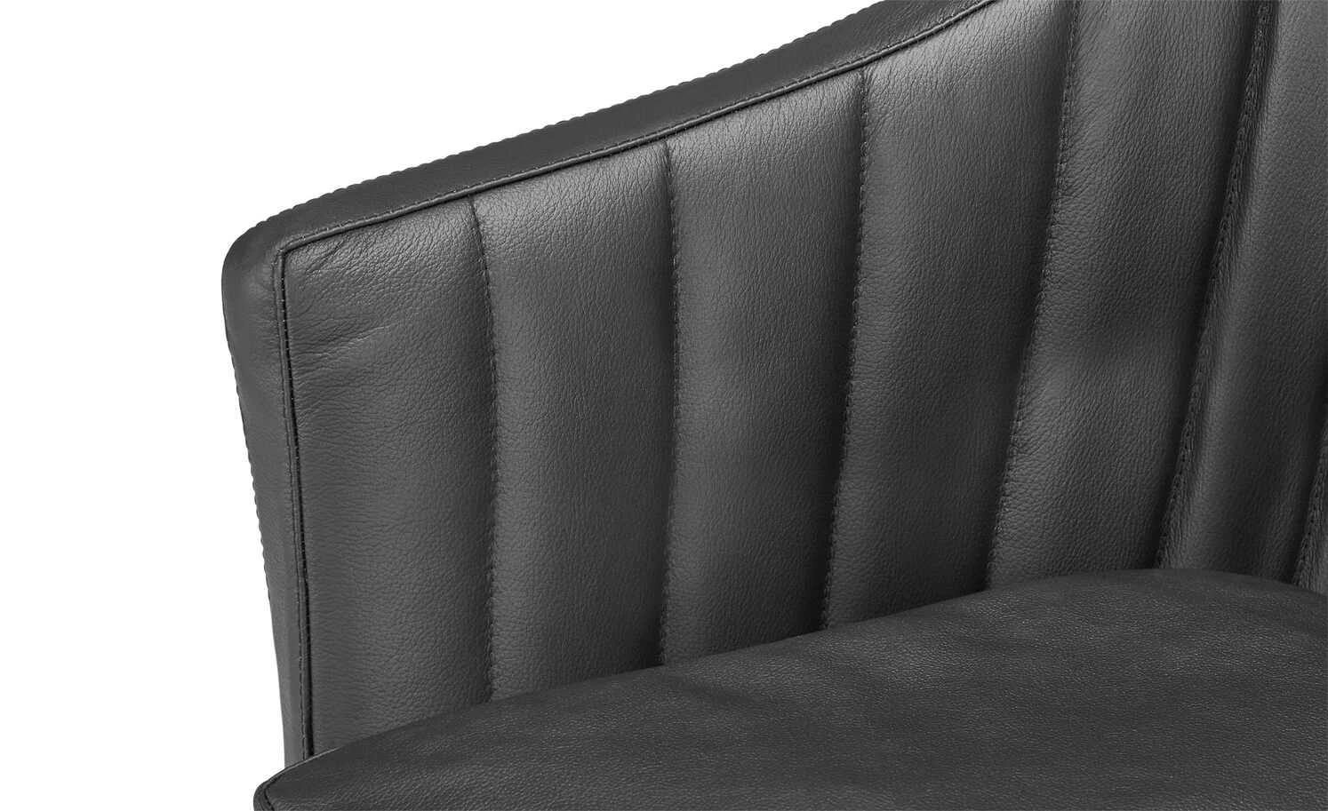 Berger & Rath Polsterstuhl mit Armlehne Lanx | Grau Cremeweiß – Bild 4