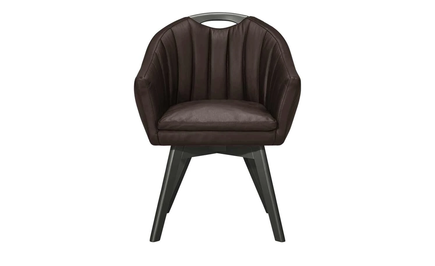 Berger & Rath Polsterstuhl mit Armlehne Lanx | Moor (Braun) Anthrazit – Bild 2