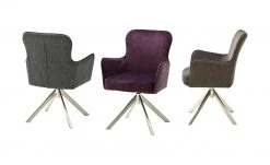 Polsterstuhl Effi | Cappuccino Ja Schräg Edelstahl