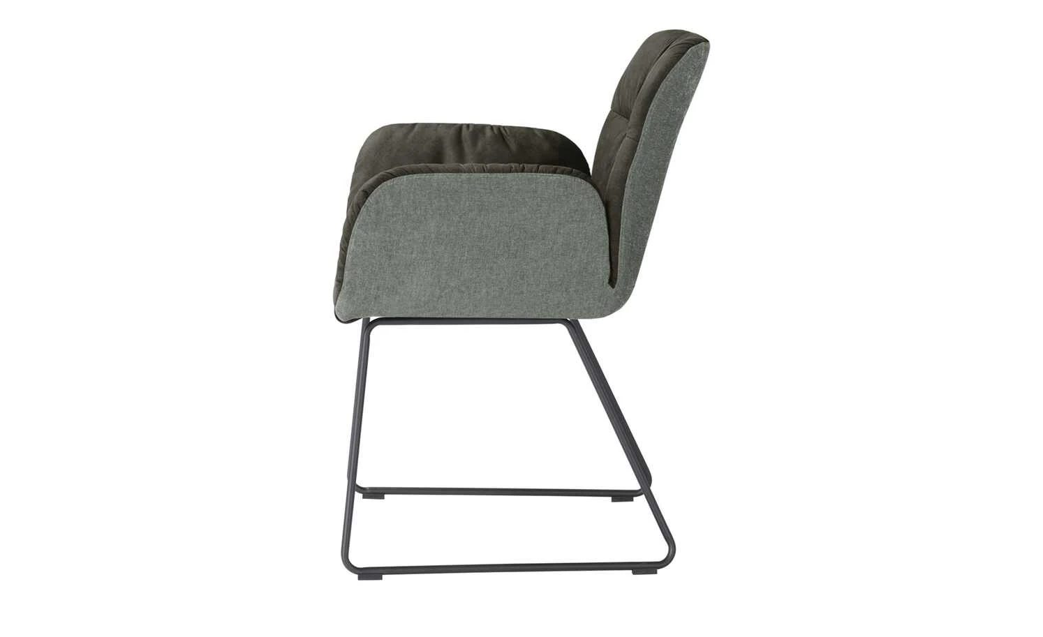 uno Polster-Armlehnstuhl Sevan | Innen: Dunkelgrau / Außen: Hellgrau Kufe – Bild 10