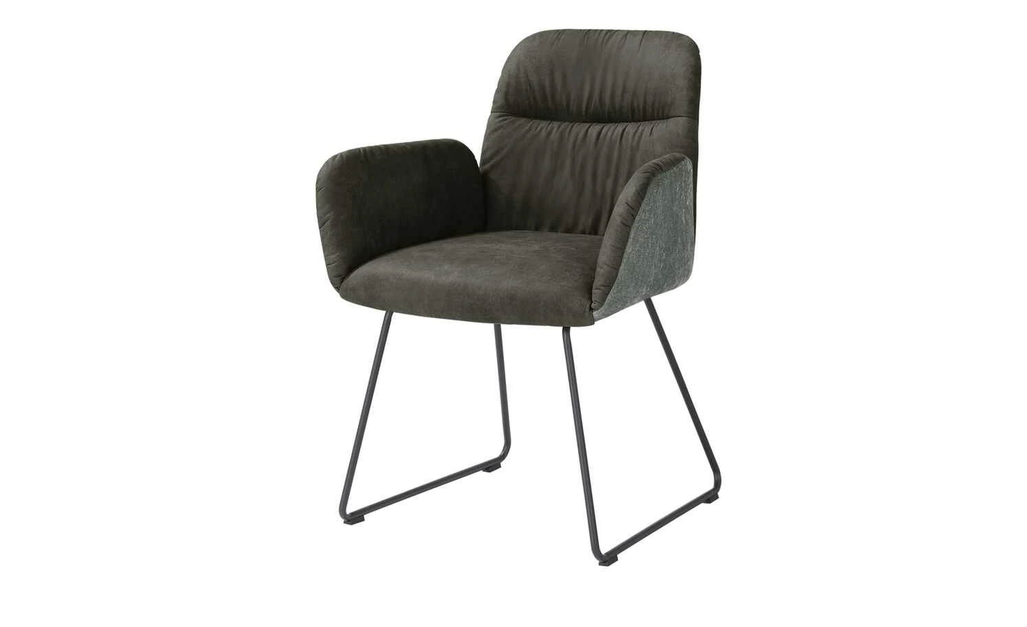 uno Polster-Armlehnstuhl Sevan | Innen: Dunkelgrau / Außen: Hellgrau Kufe – Bild 2