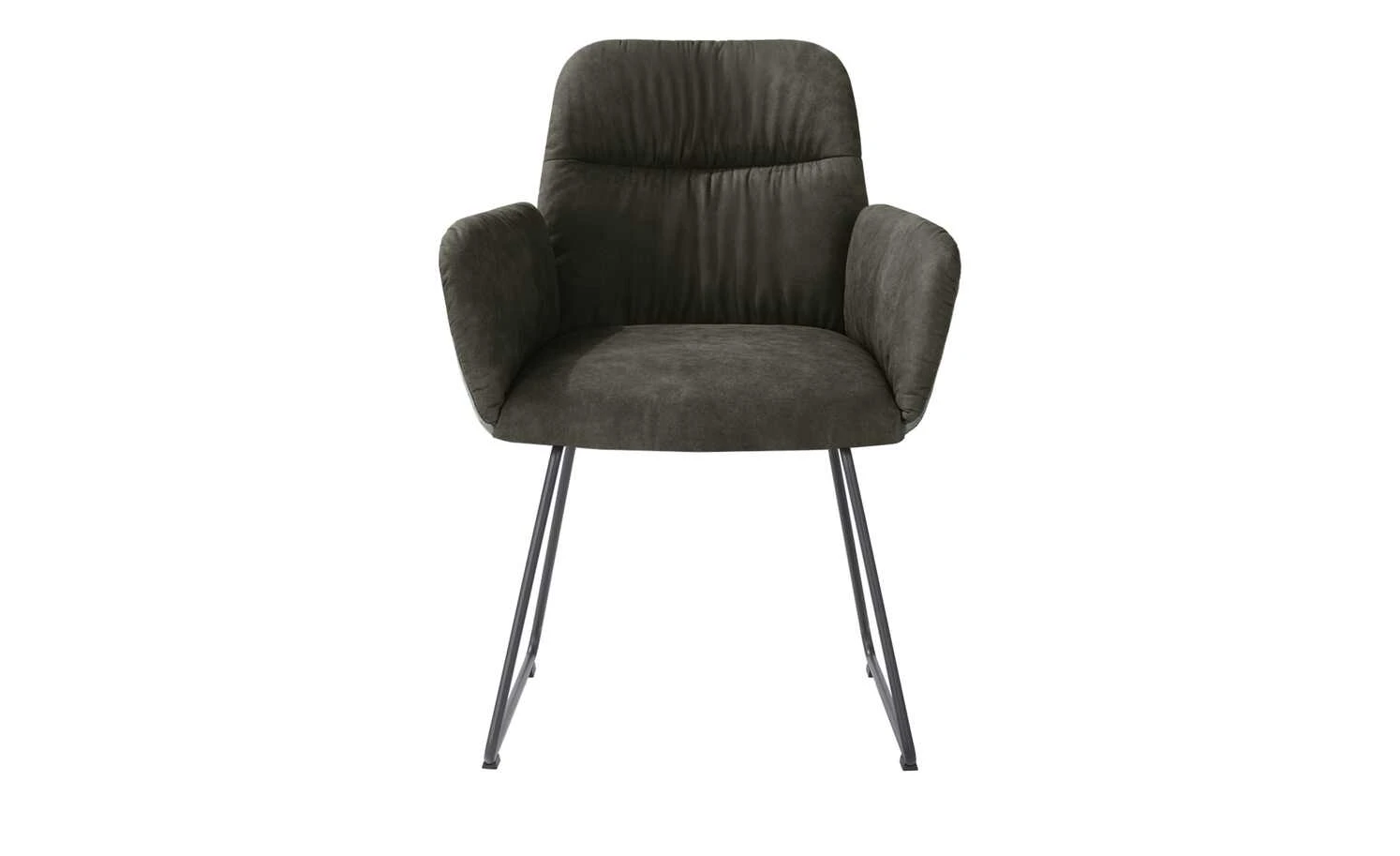 uno Polster-Armlehnstuhl Sevan | Innen: Dunkelgrau / Außen: Hellgrau Kufe – Bild 9