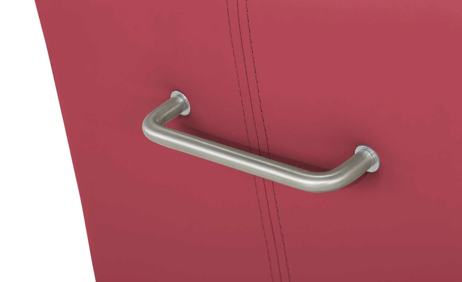Woodford Kunstleder-Freischwinger mit Griff Levi | Cherry (Rot) – Bild 5