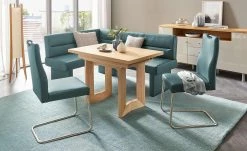 Leder-Schwingstuhl mit Griff Canto II | Topas (Blau)