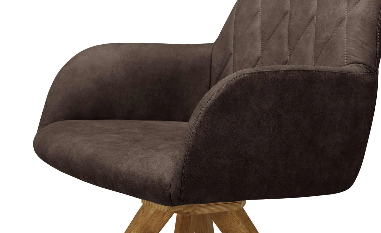 Woodford Polsterstuhl mit Armlehne Bristol | Braun (Dunkelbraun) Eiche Ja – Bild 10