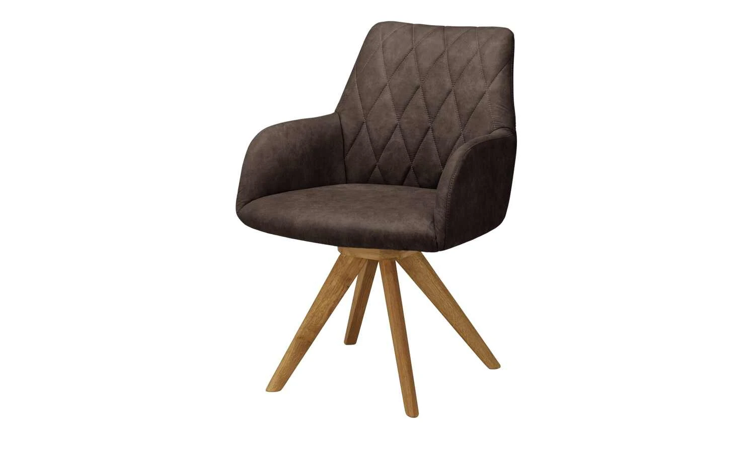 Woodford Polsterstuhl mit Armlehne Bristol | Braun (Dunkelbraun) Eiche Ja – Bild 2