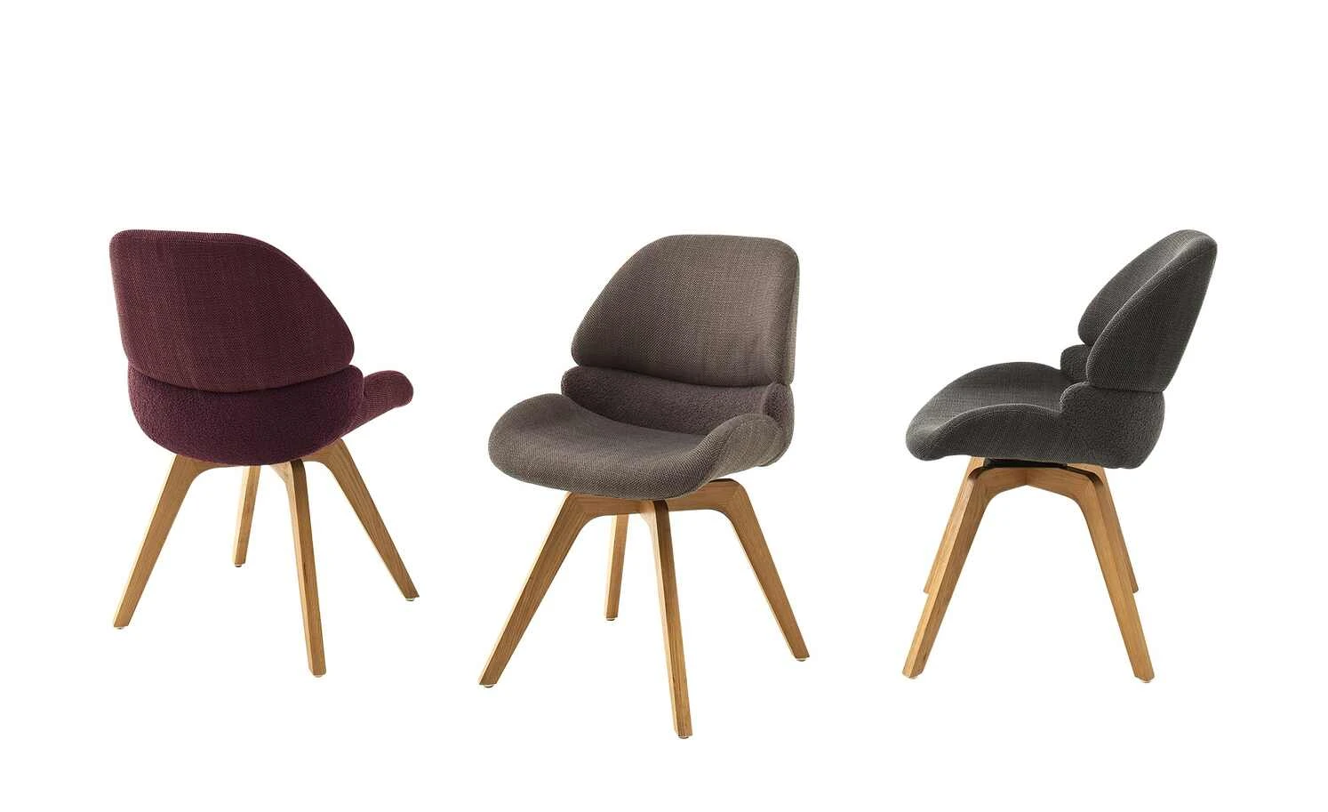 Schalenstuhl drehbar Neron | Merlot (Weinrot)