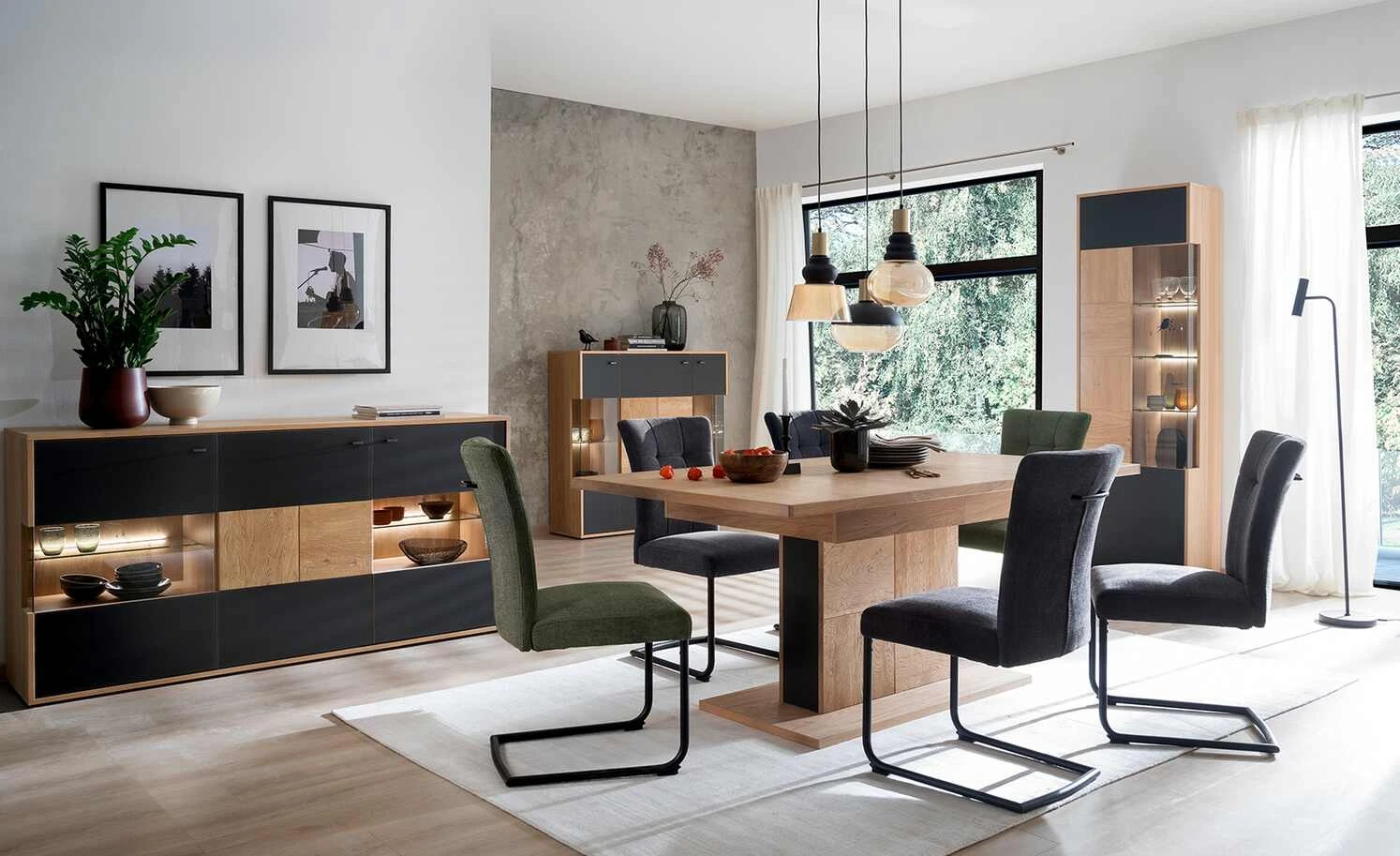 uno Polsterschwingstuhl Vieste | Olive (Grün) Schwarz matt – Bild 3