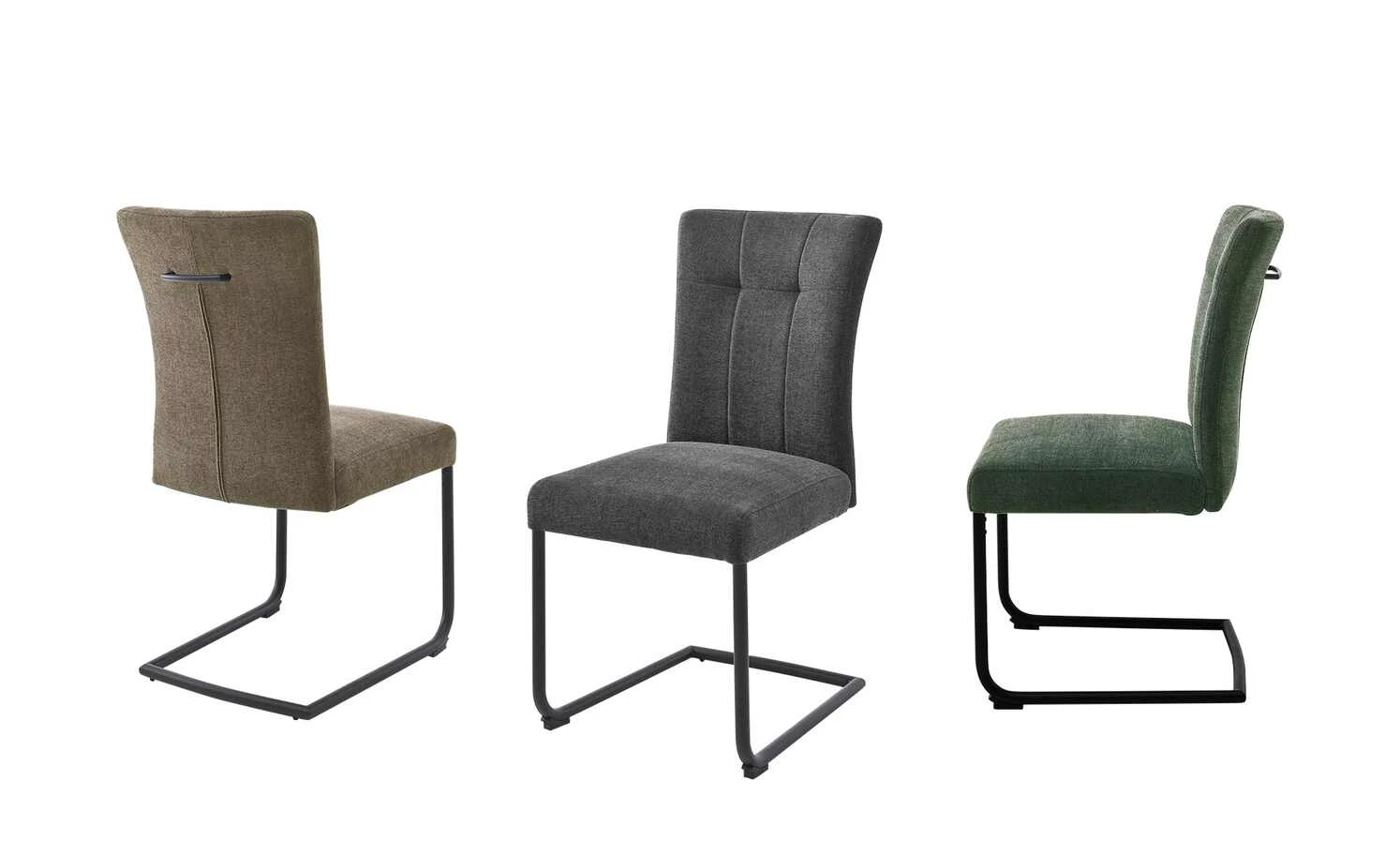 uno Polsterschwingstuhl Vieste | Olive (Grün) Schwarz matt – Bild 2