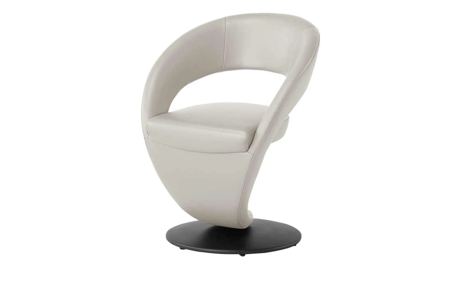 Leder-Drehstuhl Kingsman | Delfin (Hellgrau) Rund