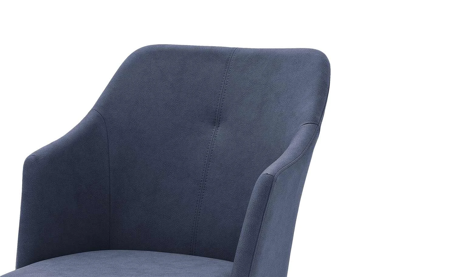 Polsterstuhl Dita | Nachtblau Freischwinger rund hohe Armlehne – Bild 4