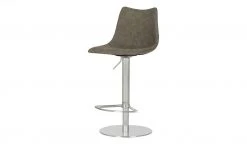 Barhocker MyToby | Schlamm Edelstahl runder Bodenteller