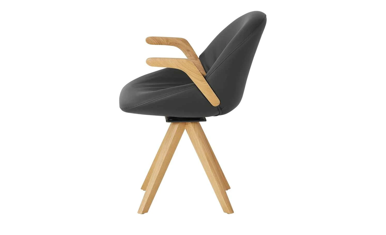 Wohnwert Armlehnstuhl Novum | Schwarz drehbar um 180 Grad (mit Drehrückholfunktion) – Bild 3