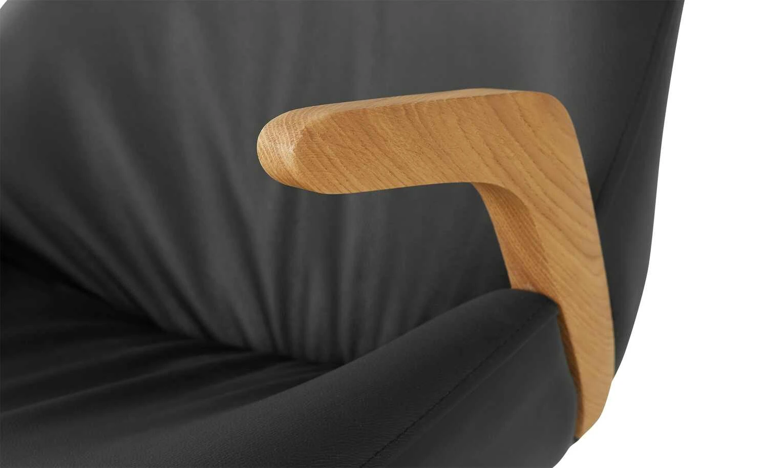 Wohnwert Armlehnstuhl Novum | Schwarz drehbar um 180 Grad (mit Drehrückholfunktion) – Bild 8