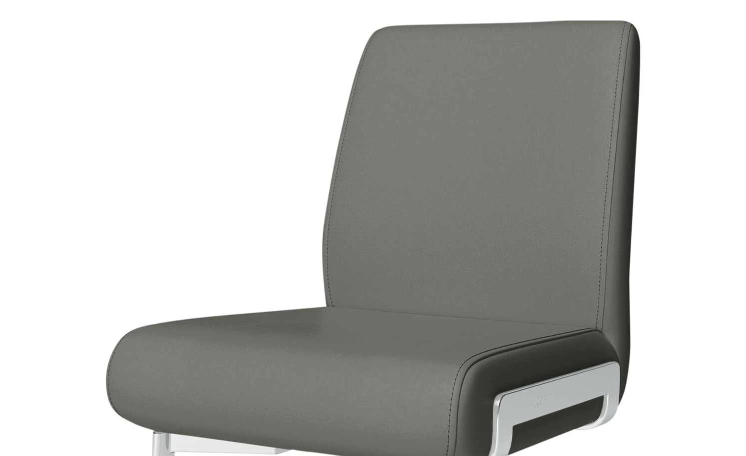 JOOP! Schwingstuhl Leder 007 | Zinn (Grau) – Bild 5