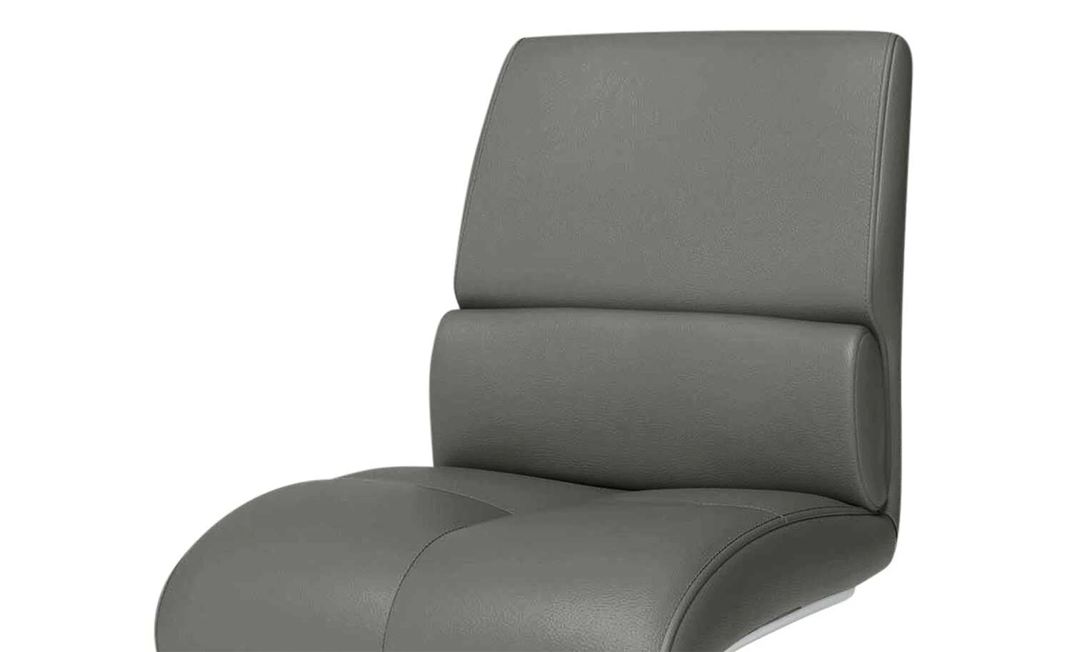 JOOP! Leder-Schwingstuhl Loft | Zinn (Grau) – Bild 3