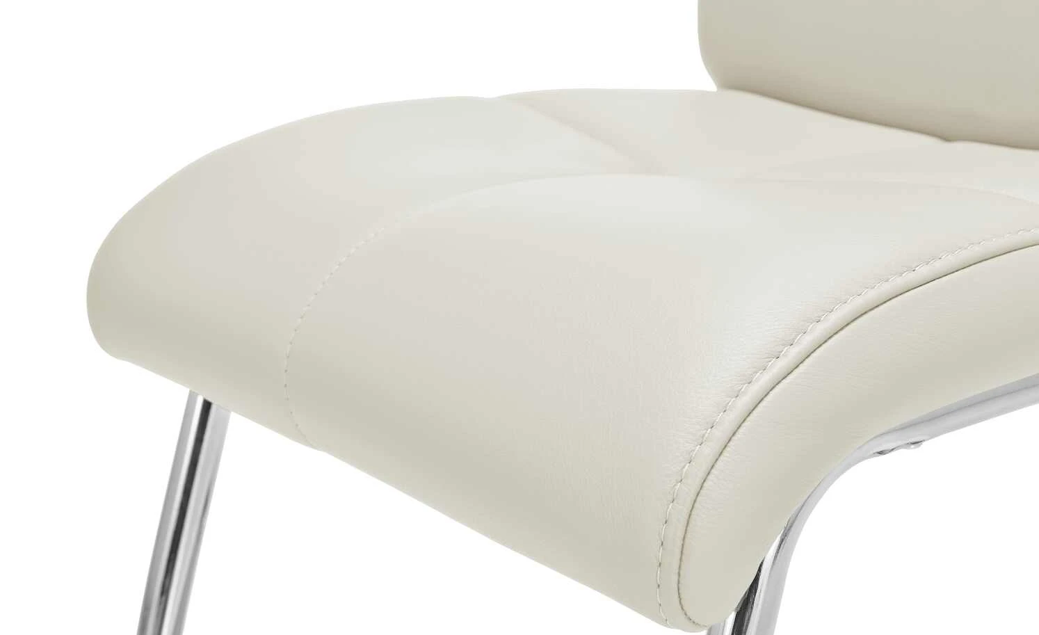 JOOP! Leder-Schwingstuhl Loft | Lava (Hellgrau) – Bild 3