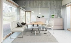 JOOP! Leder-Kufenstuhl Move | Silber (Hellgrau)