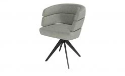 JOOP! Polster-Drehsessel Curves | Stone (Grau) 4-Fußstuhl