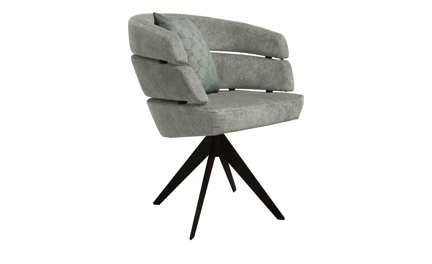 JOOP! Polster-Drehsessel Curves | Stone (Grau) 4-Fußstuhl – Bild 3
