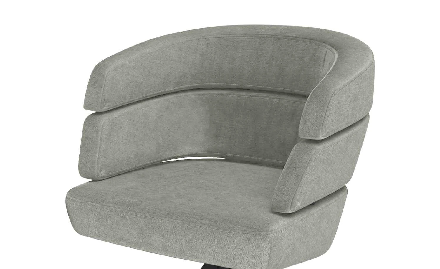 JOOP! Polster-Drehsessel Curves | Stone (Grau) 4-Fußstuhl – Bild 4