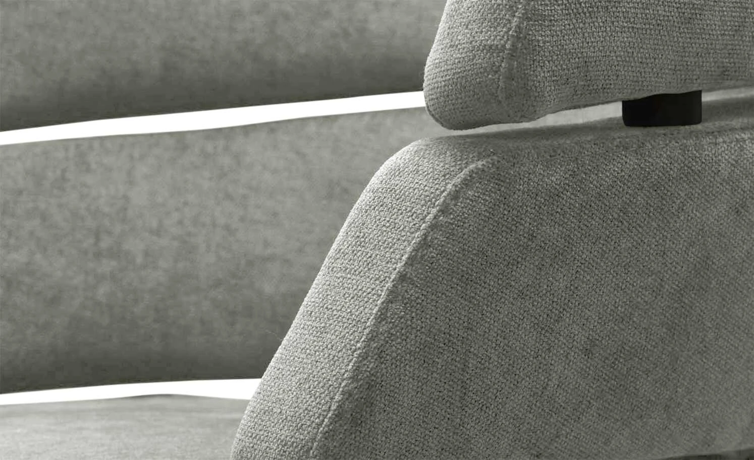 JOOP! Polster-Drehsessel Curves | Stone (Grau) Drehstuhl – Bild 3