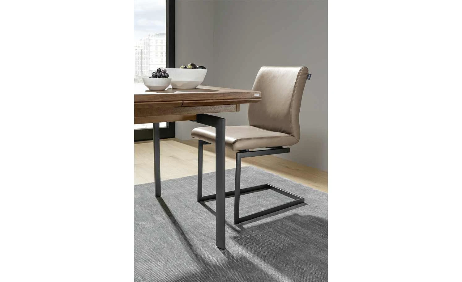 JOOP! Schwingstuhl Leder 24/7 | Zigarre (Braun) – Bild 4