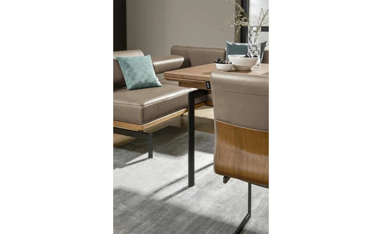 JOOP! Schwingstuhl Leder 24/7 | Zigarre (Braun) – Bild 6