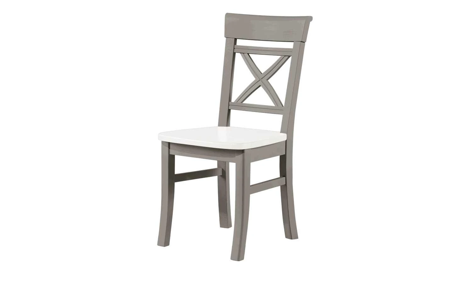 maison bleue Holzstuhl massiv Florian | Grau / Weiß Nein – Bild 3