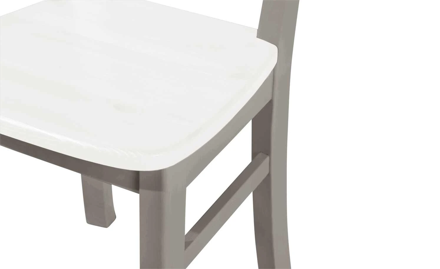 maison bleue Holzstuhl massiv Florian | Grau / Weiß Nein – Bild 7