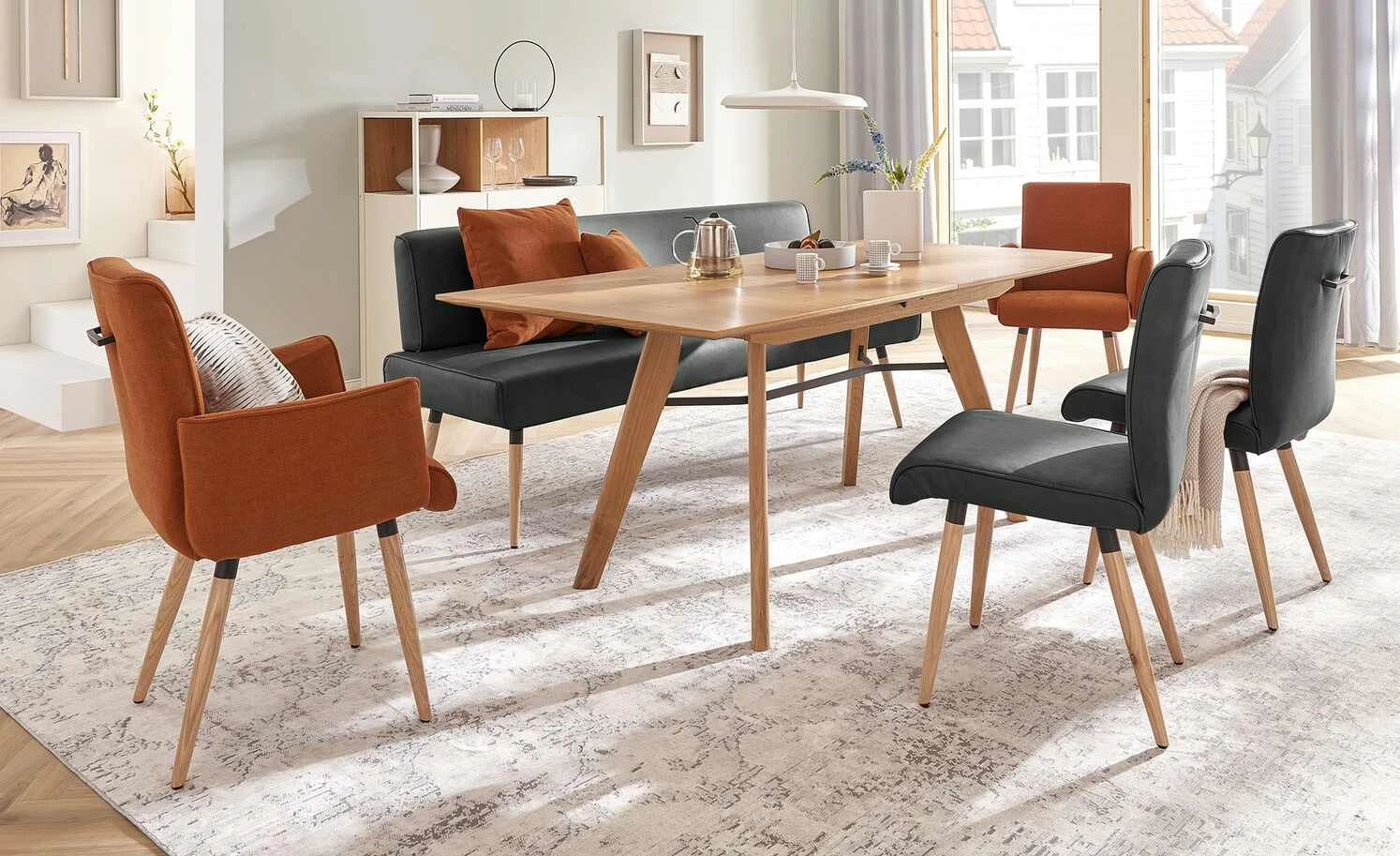 Polsterstuhl mit Griff 4402 | Black (Schwarz)