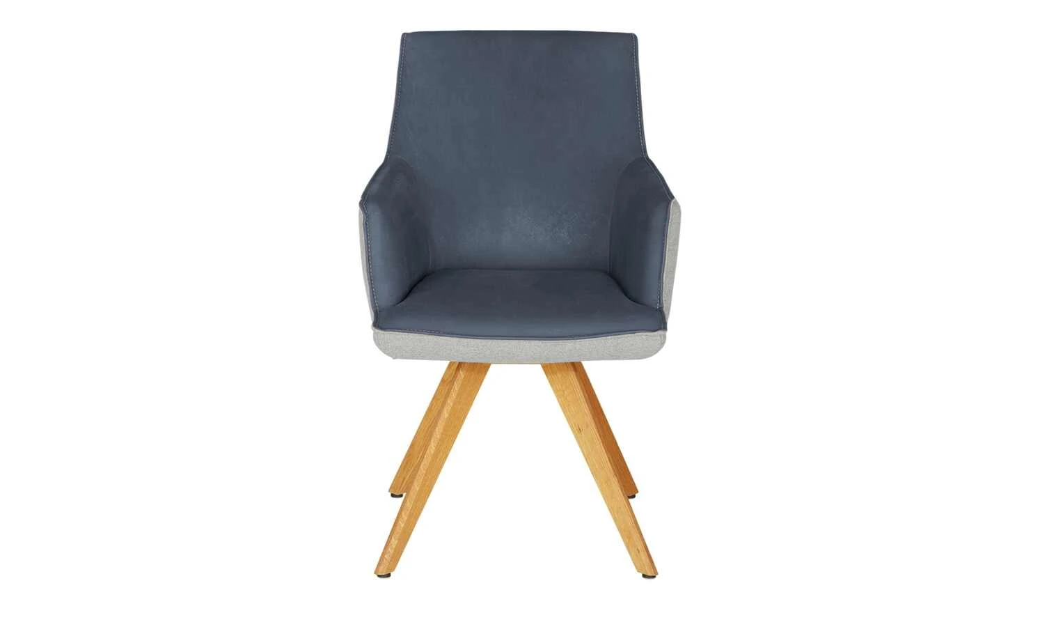 KOINOR Armlehnstuhl Leder Schwof | Night (Dunkelblau) / Hellgrau Nein – Bild 3