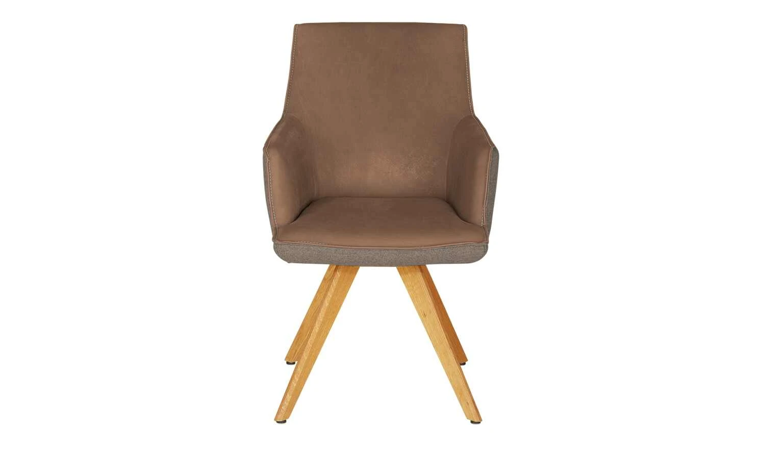 KOINOR Armlehnstuhl Leder Schwof | Chai (Hellbraun) / Dunkelbraun Nein – Bild 3
